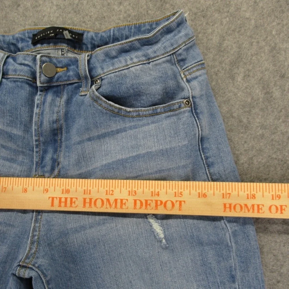 English Factory Womens Distressed‎ Ankle Jean Size 28 (Measures 28x26)